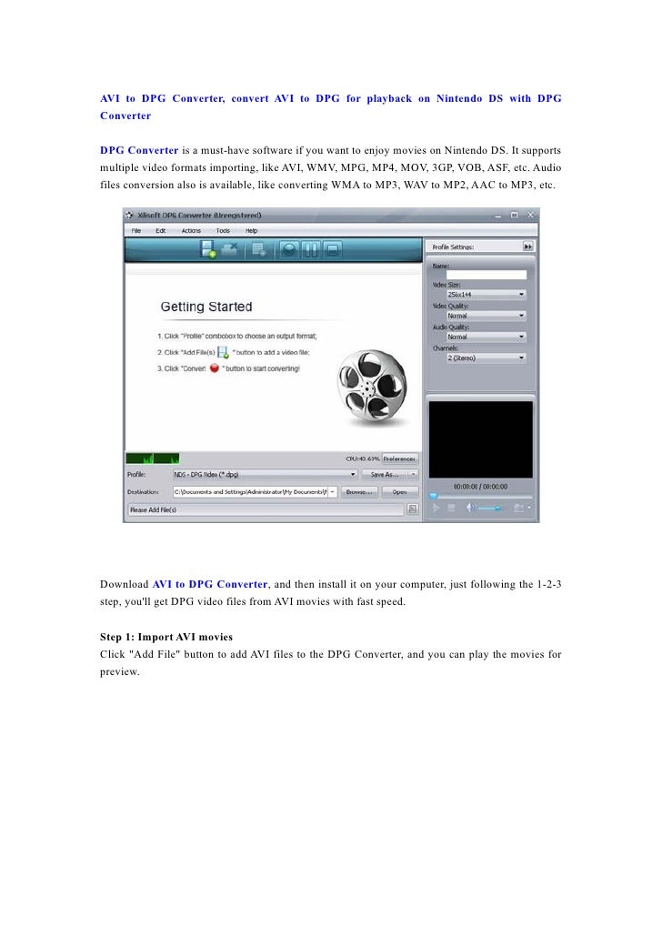 avi to dpg converter